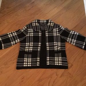 Black and white plaid sweater